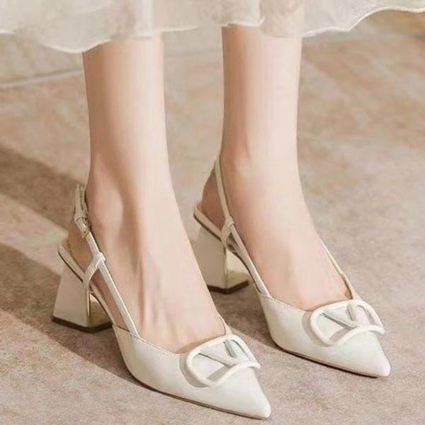 Women's Shoes 2024 New Basic Closed Toe Women's High Heels Summer High Heels Buckle Shoes Ladies High Heels Zapatos De Mujer