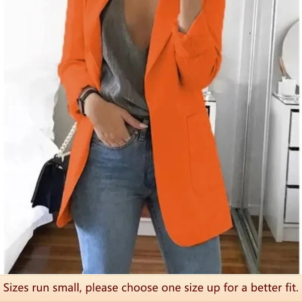 Elegant Fashionable Lapel Slimming Cardigan Suit Jacket For Women